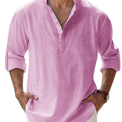 Men's Casual Loose Long Sleeve Sports Shirt
