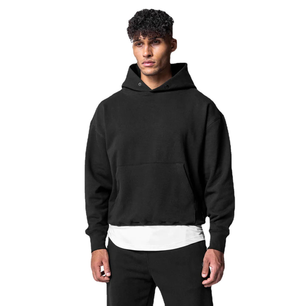 Men'S Thick Cotton Hoodies Training Sets Casual Sports Kits Pullover Hooded Top with Pants Sweatshirts Gym Running Tracksuits