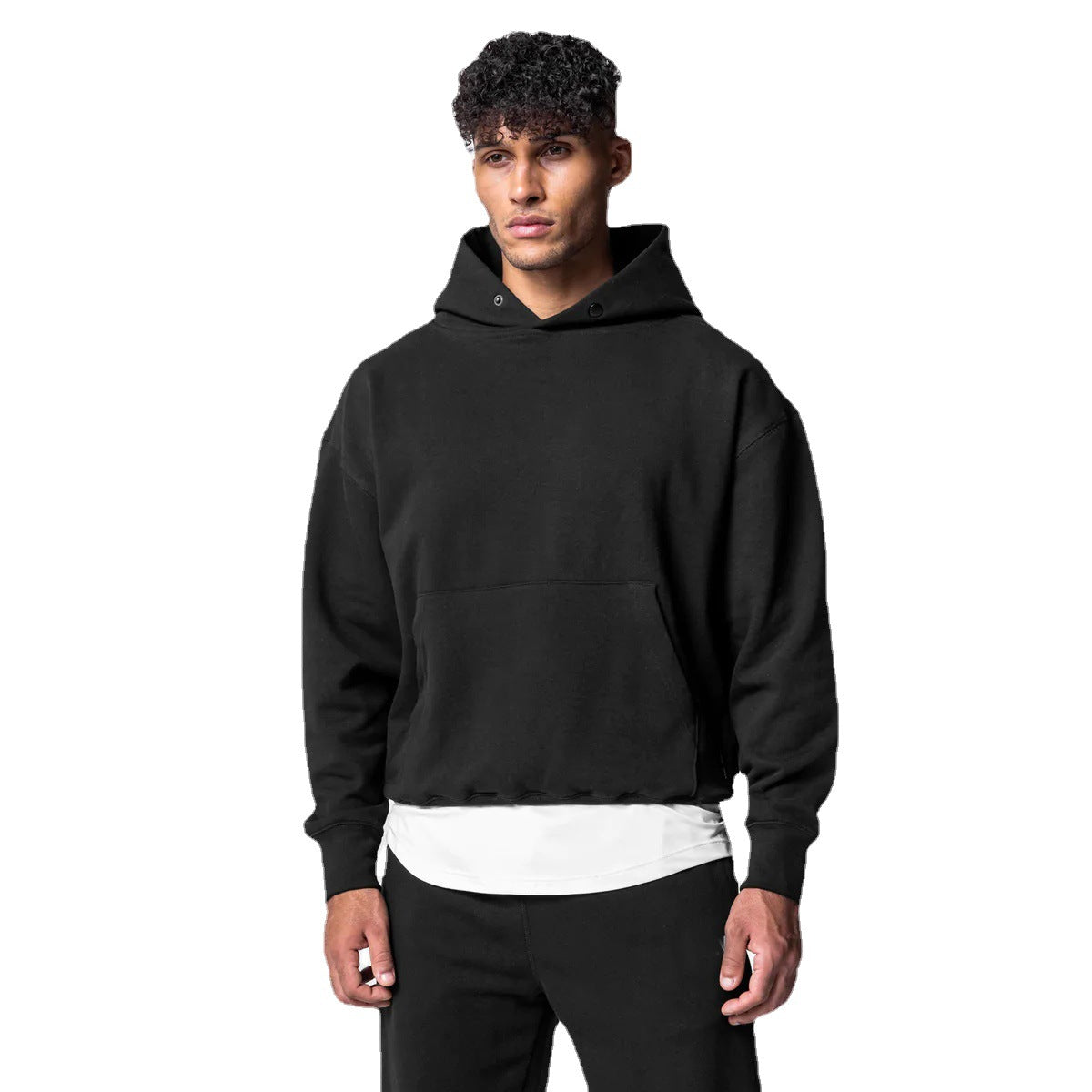 Men'S Thick Cotton Hoodies Training Sets Casual Sports Kits Pullover Hooded Top with Pants Sweatshirts Gym Running Tracksuits