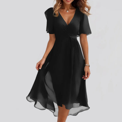womens chiffon printed midi dress