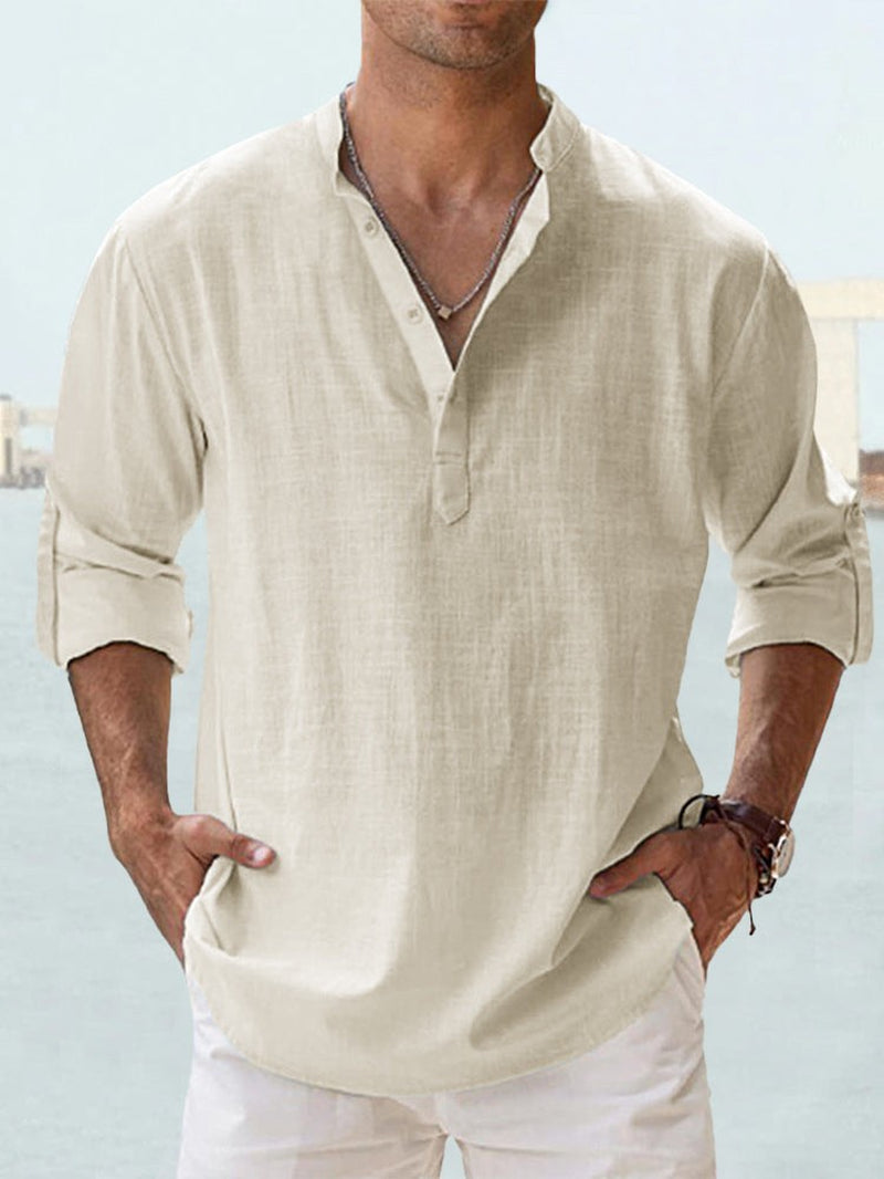 Men's Casual Loose Long Sleeve Sports Shirt