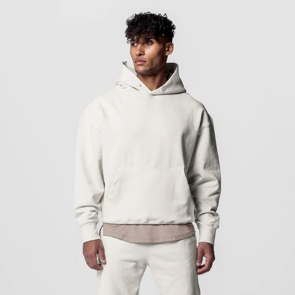 Men'S Thick Cotton Hoodies Training Sets Casual Sports Kits Pullover Hooded Top with Pants Sweatshirts Gym Running Tracksuits
