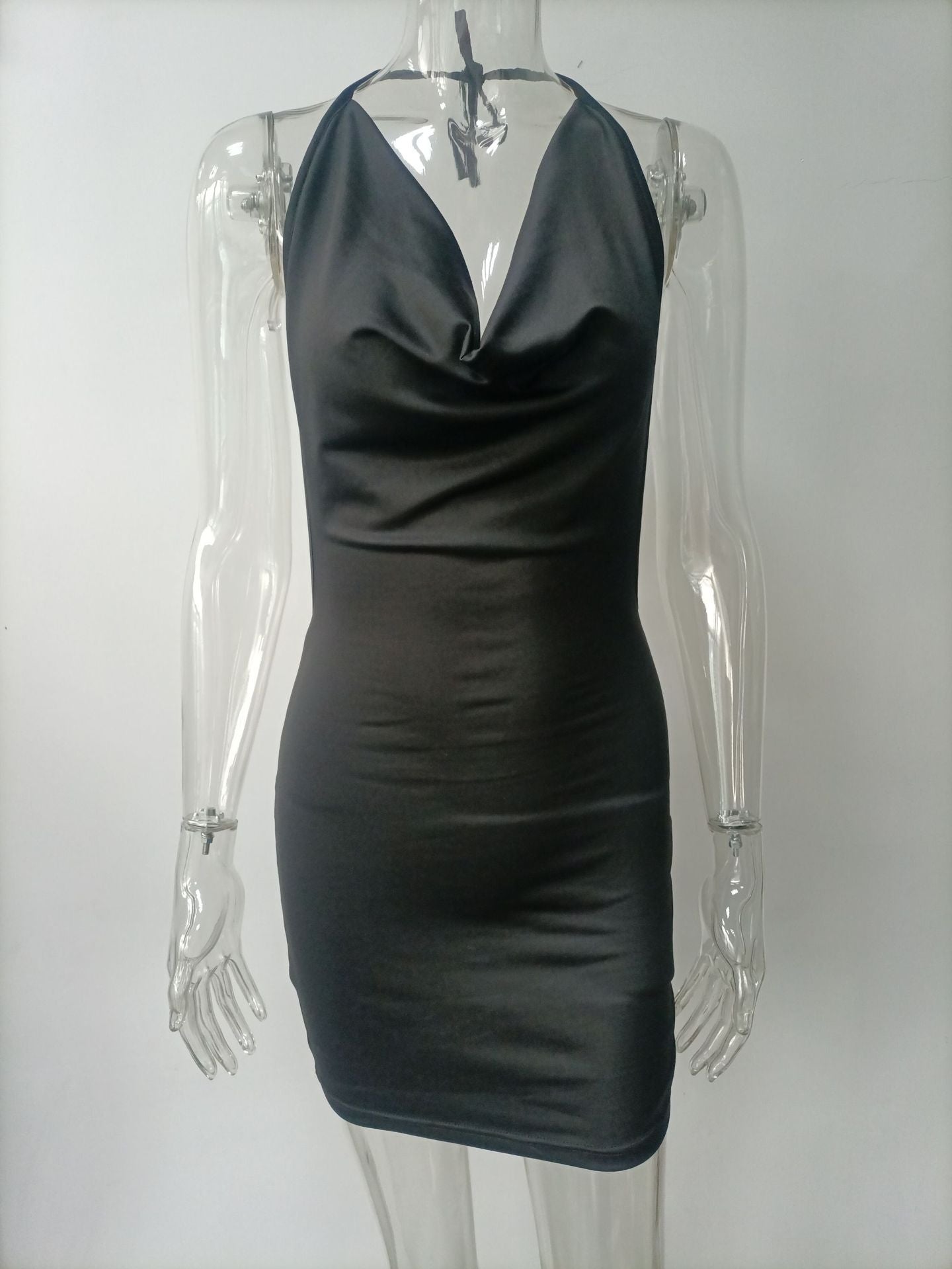 Summer Deep V-Neck Dress Temperament Sling Backless Halter Dresses Women'S Clothing
