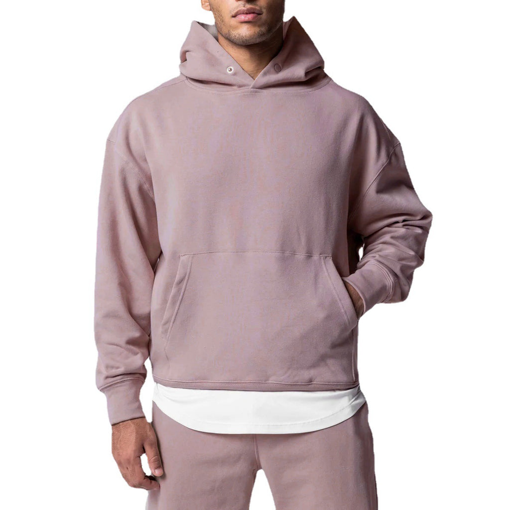 Men'S Thick Cotton Hoodies Training Sets Casual Sports Kits Pullover Hooded Top with Pants Sweatshirts Gym Running Tracksuits