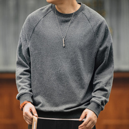 Retro Washed Round Neck Sweater