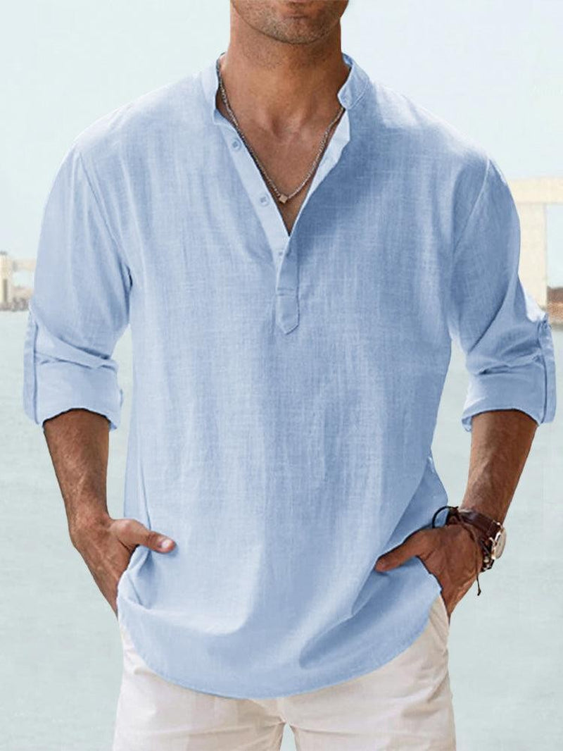 Men's Casual Loose Long Sleeve Sports Shirt