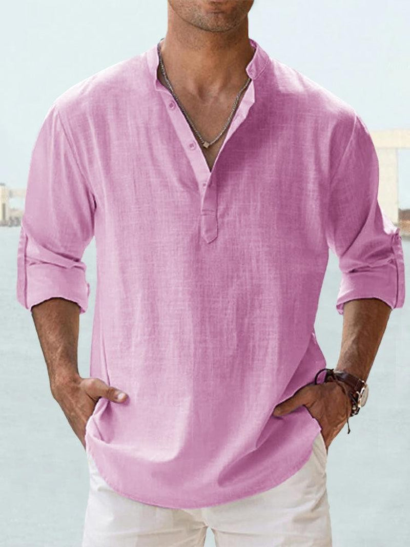 Men's Casual Loose Long Sleeve Sports Shirt