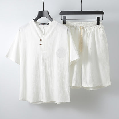 men's linen two-piece set Clothing Two-Piece Set