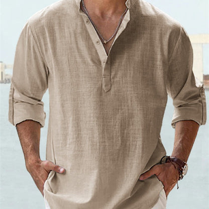 Men's Casual Loose Long Sleeve Sports Shirt