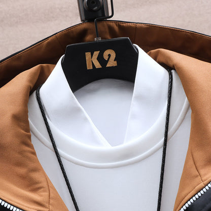 men's fall hooded jacket set