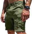 Men'S Cargo Shorts Summer Multi-Pocket Button Zipper Pants with Pockers Fashion Beach Pants