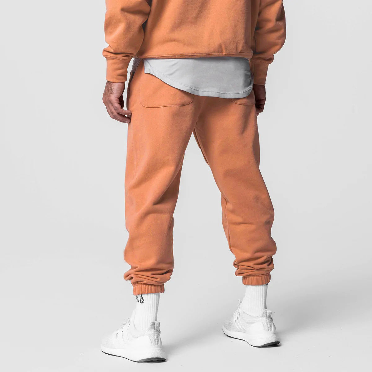 Men'S Thick Cotton Hoodies Training Sets Casual Sports Kits Pullover Hooded Top with Pants Sweatshirts Gym Running Tracksuits