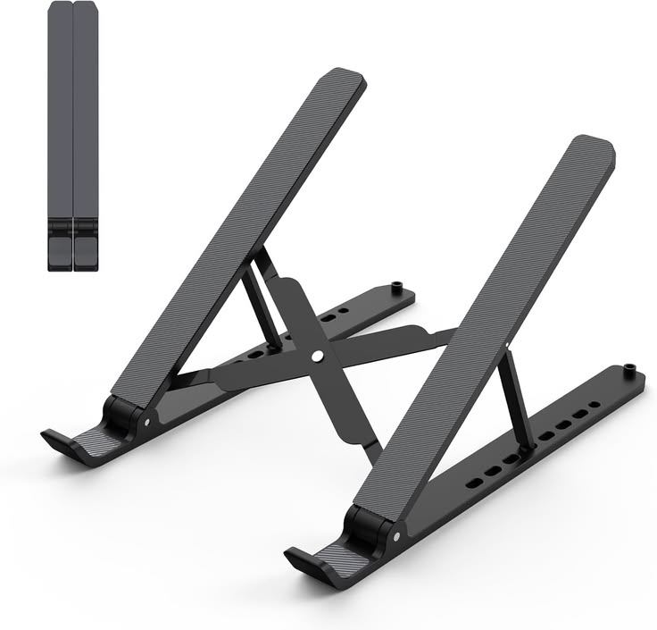 3-in-1 Adjustable Laptop Stand with Phone Holder & Ventilation