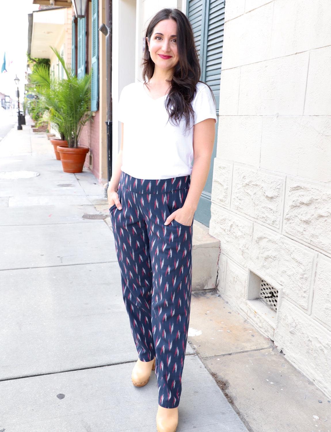 Maritime Organic Cotton Ikat Pants