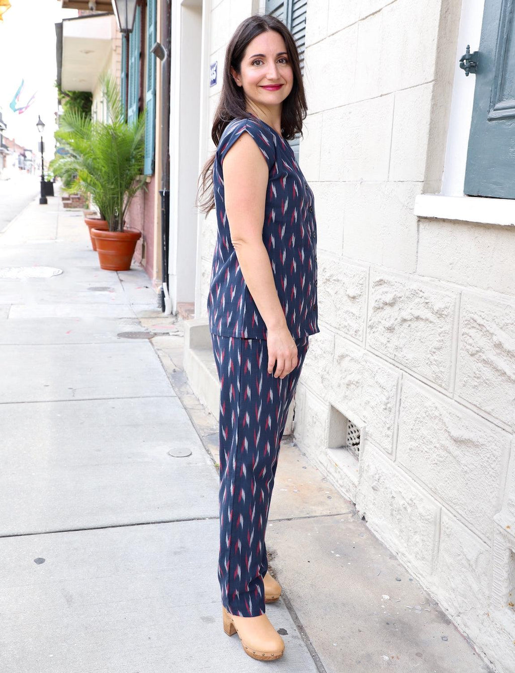 Maritime Organic Cotton Ikat Pants