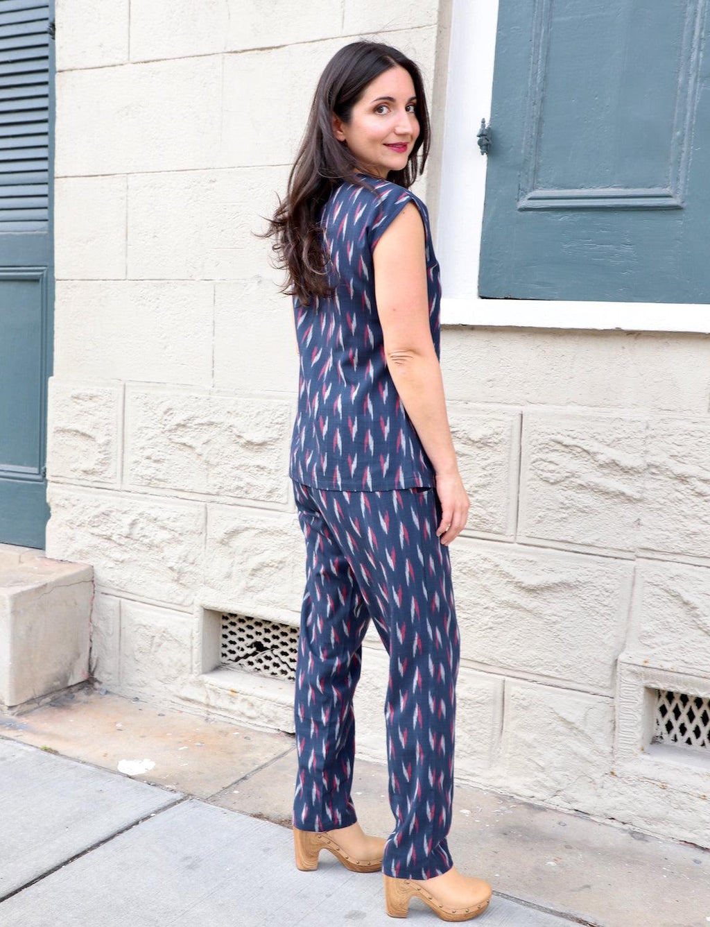 Maritime Organic Cotton Ikat Pants
