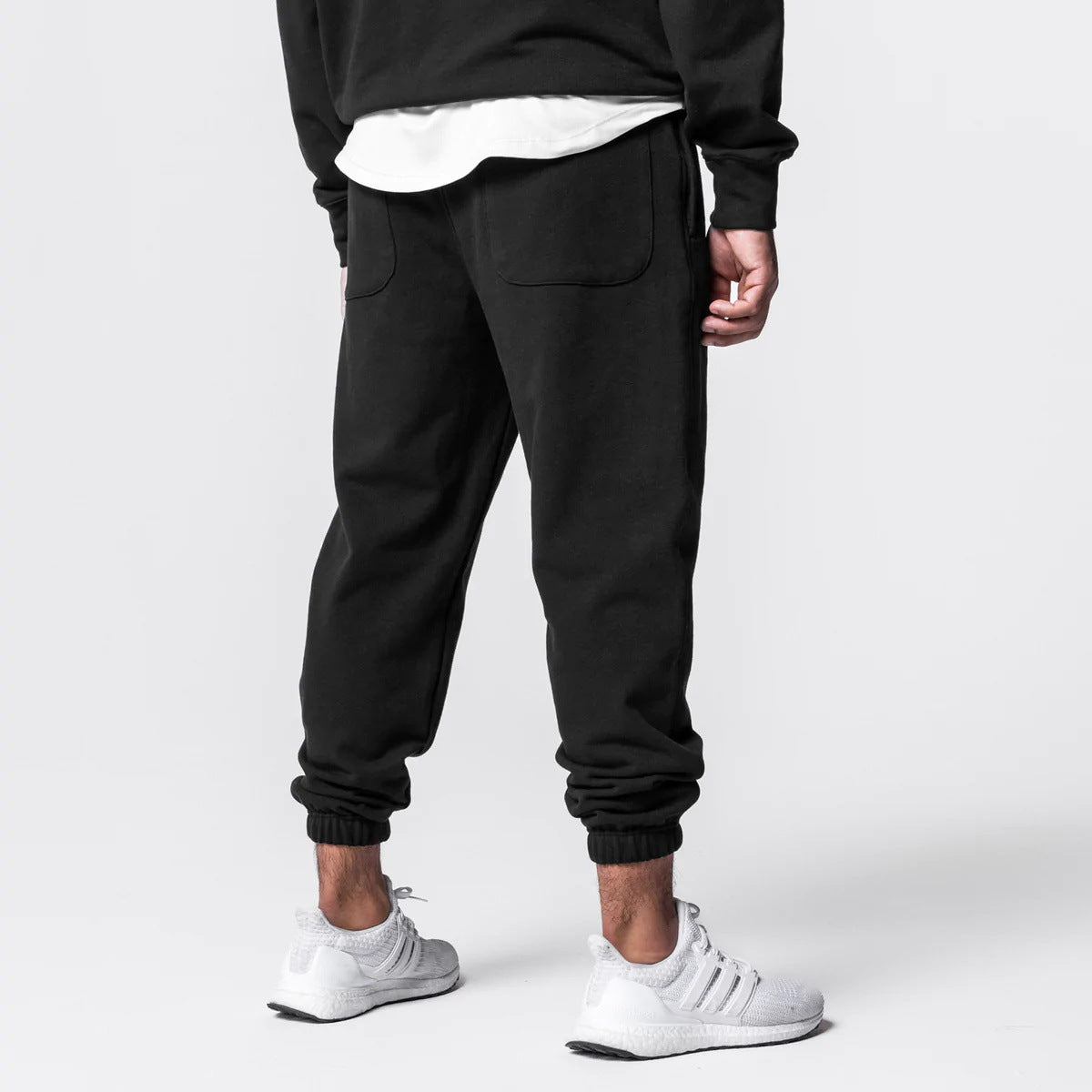 Men'S Thick Cotton Hoodies Training Sets Casual Sports Kits Pullover Hooded Top with Pants Sweatshirts Gym Running Tracksuits