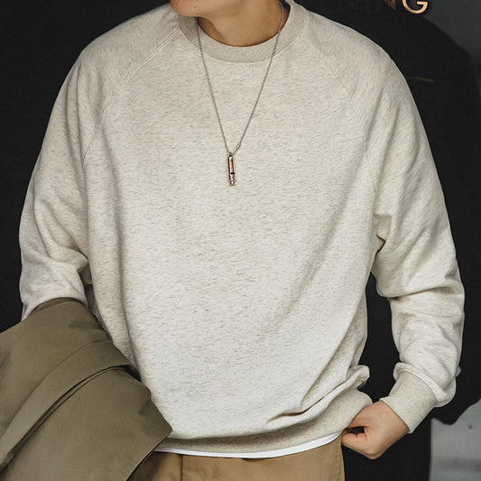 Retro Washed Round Neck Sweater