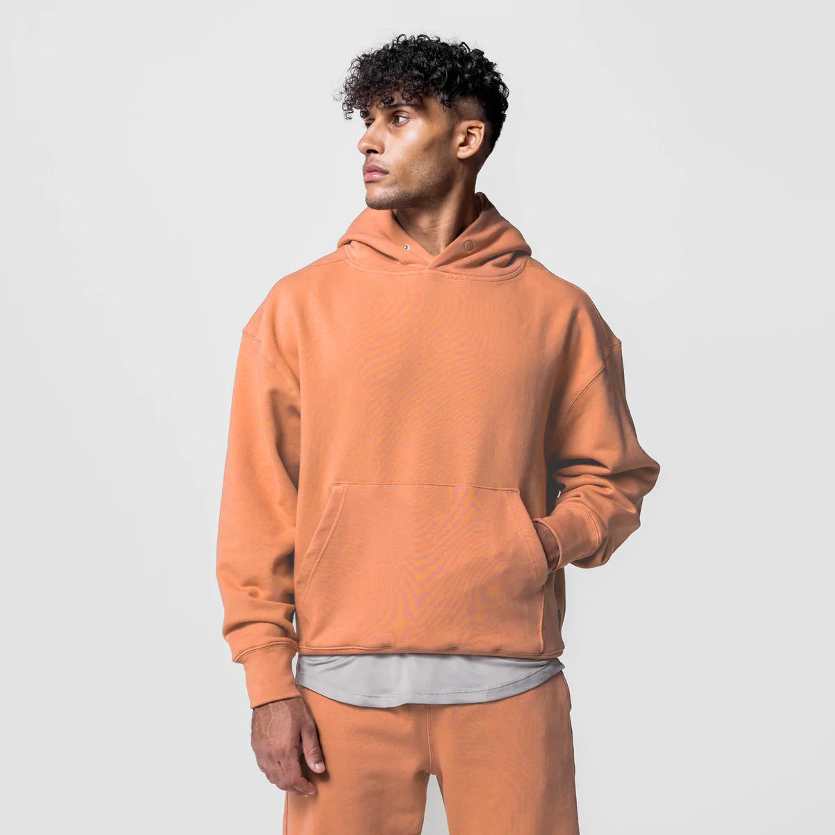 Men'S Thick Cotton Hoodies Training Sets Casual Sports Kits Pullover Hooded Top with Pants Sweatshirts Gym Running Tracksuits