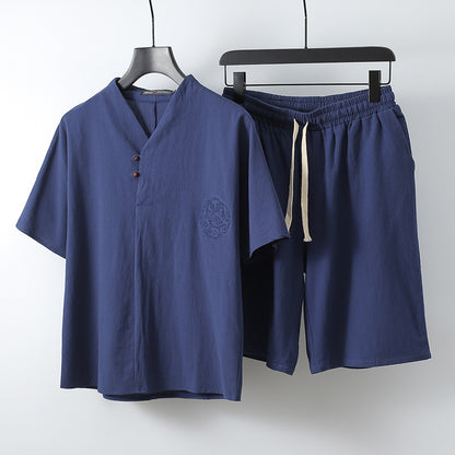 men's linen two-piece set Clothing Two-Piece Set
