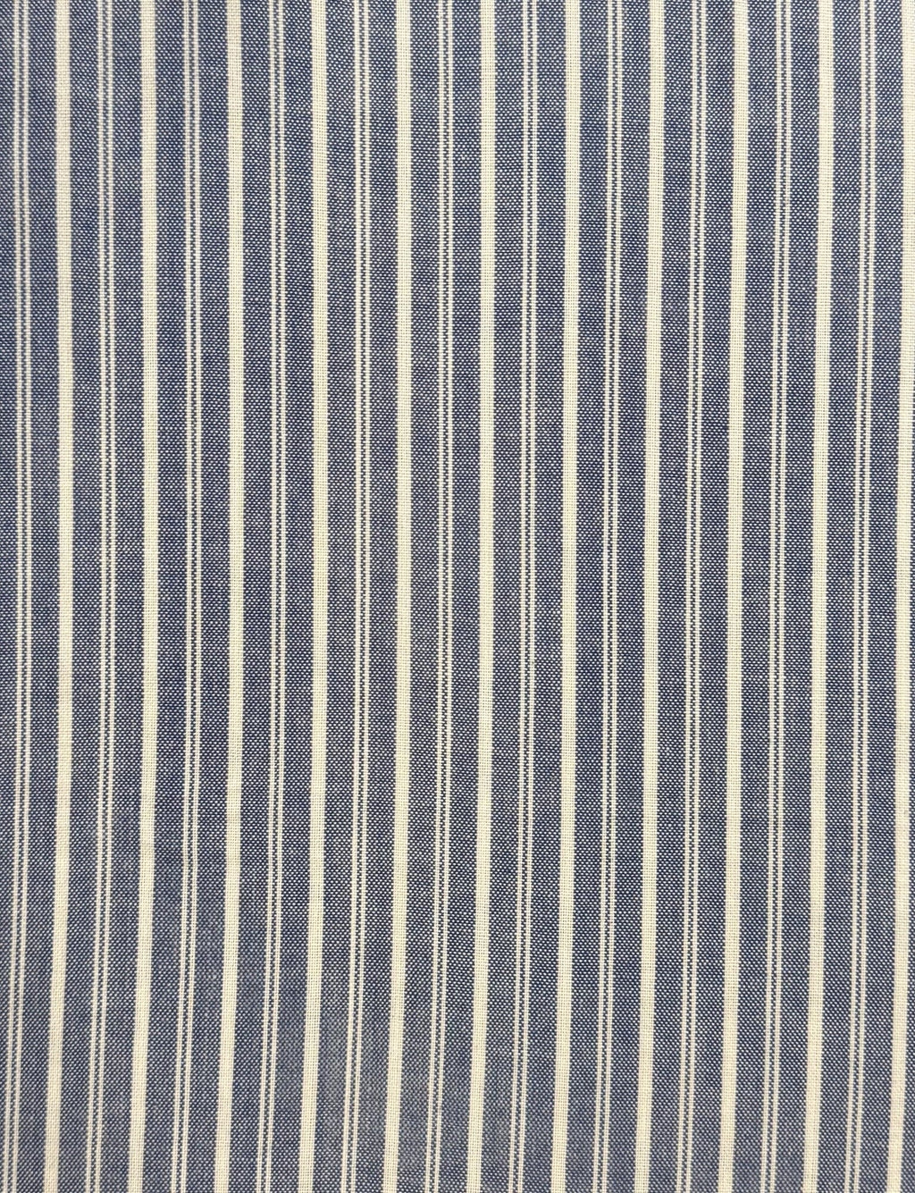 Chambray Pinstripe Organic Cotton Crop Pants