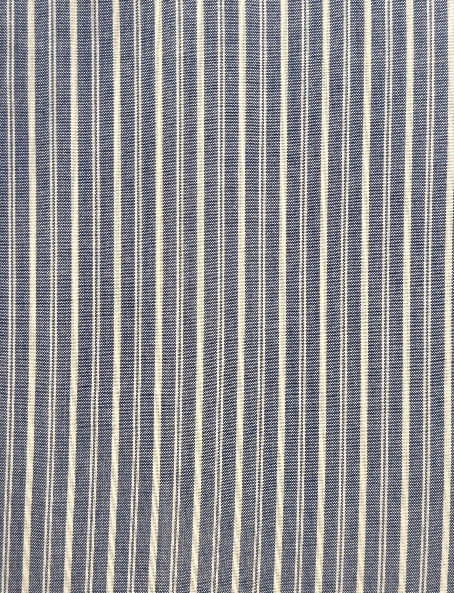 Chambray Pinstripe Organic Cotton Crop Pants