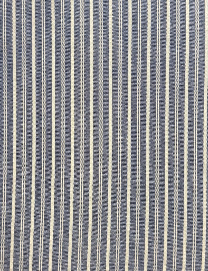 Chambray Pinstripe Organic Cotton Crop Pants