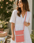 Compact Travel Crossbody Bag – Handwoven Cotton, Multiple Prints