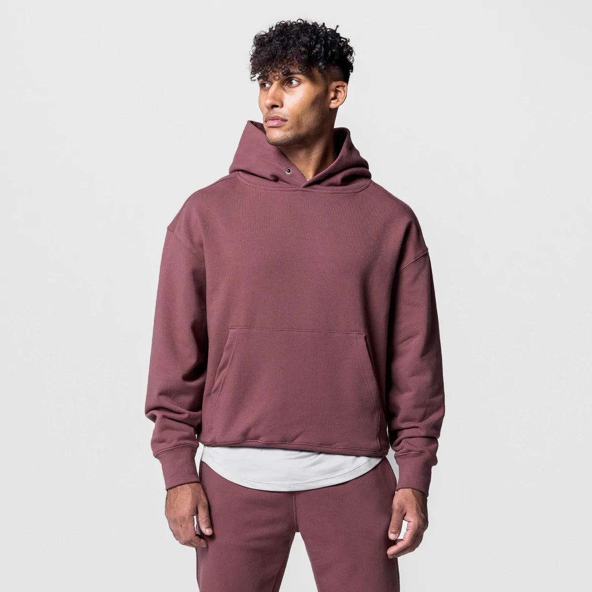 Men'S Thick Cotton Hoodies Training Sets Casual Sports Kits Pullover Hooded Top with Pants Sweatshirts Gym Running Tracksuits
