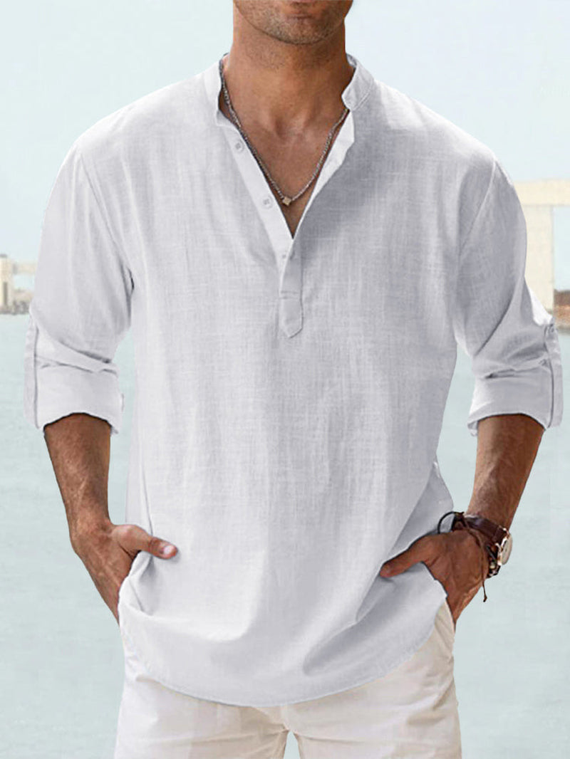 Men's Casual Loose Long Sleeve Sports Shirt