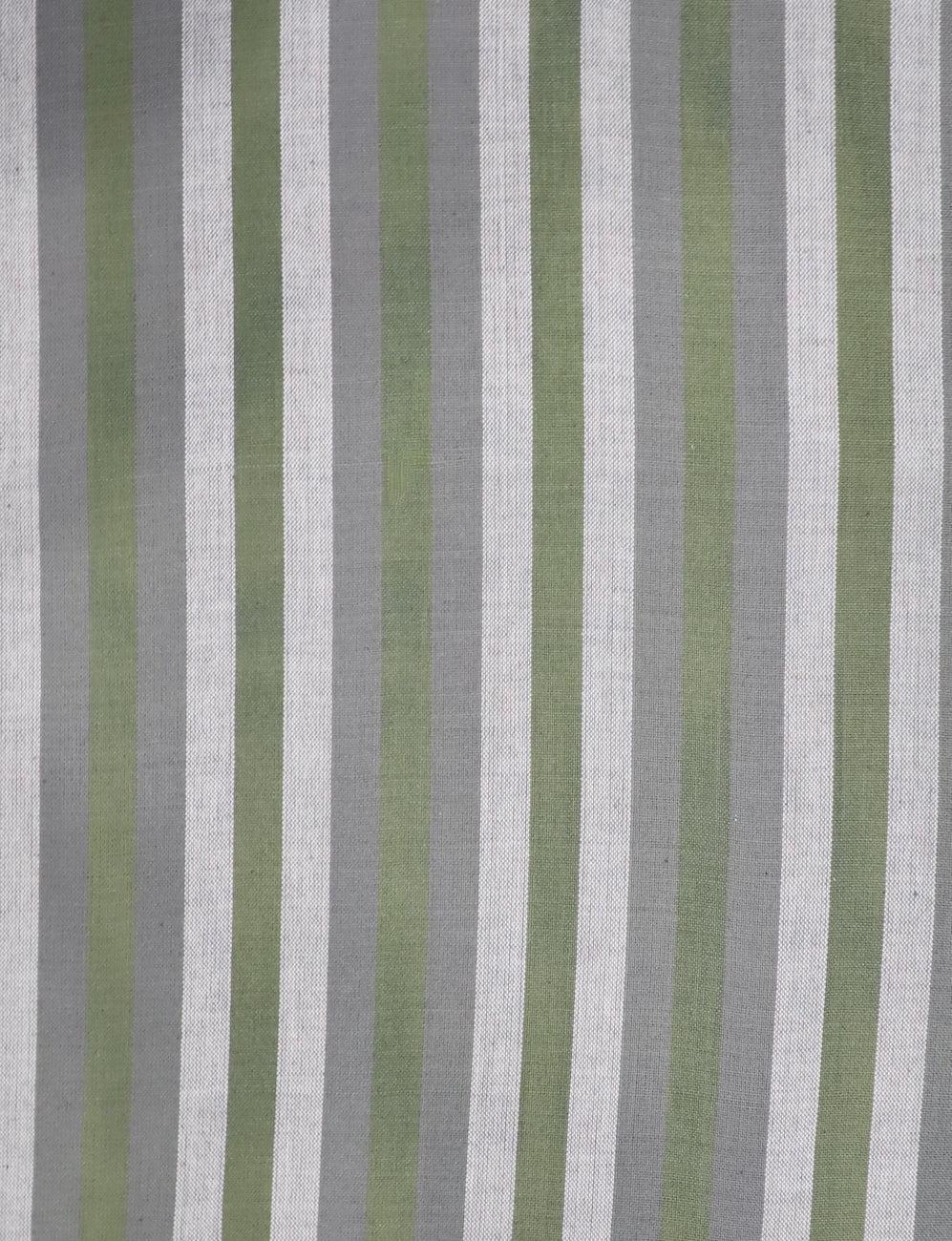 Earth Toned Striped Organic Cotton Wide Leg Pants