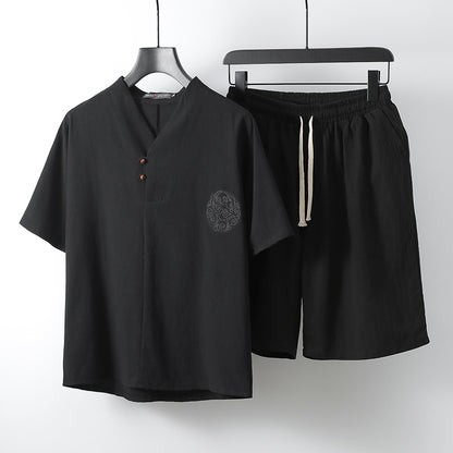 men's linen two-piece set Clothing Two-Piece Set