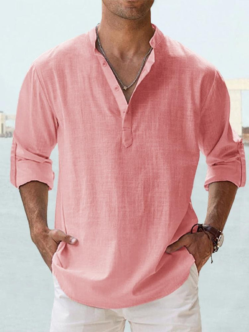 Men's Casual Loose Long Sleeve Sports Shirt
