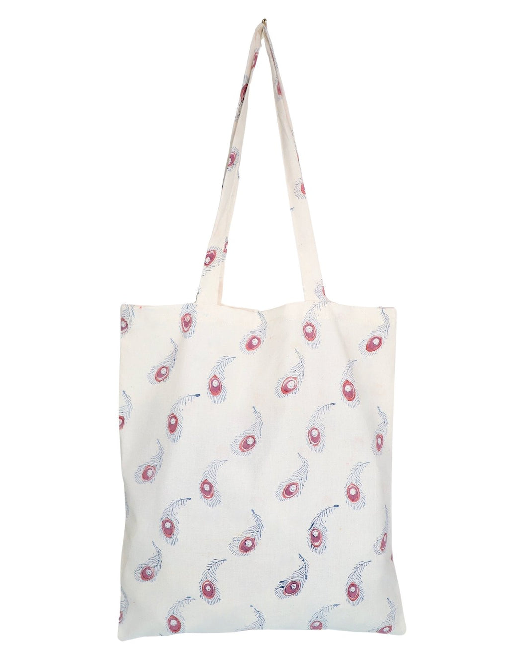 Le Plume Hand Block Printed Cotton Tote Bag