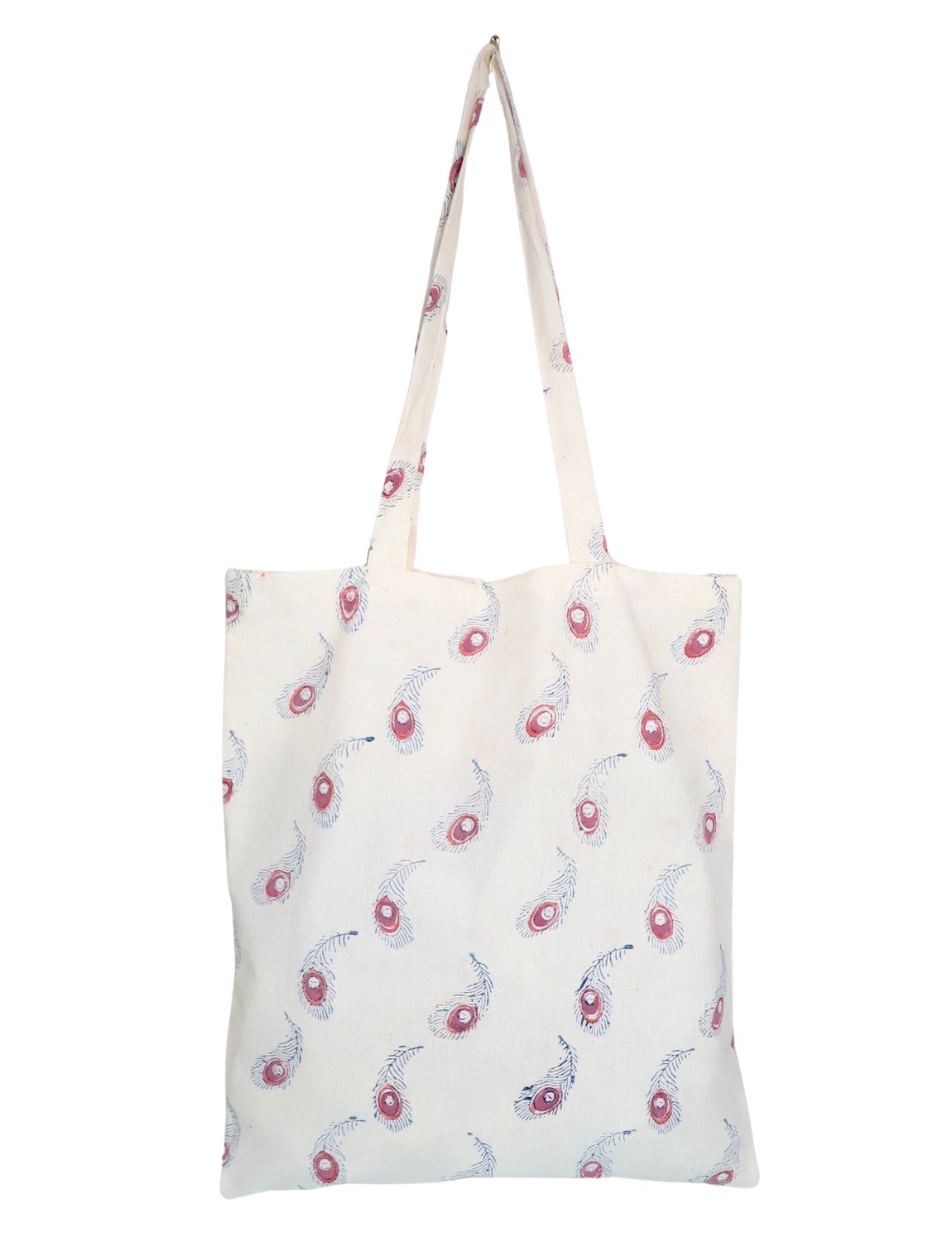 Le Plume Hand Block Printed Cotton Tote Bag
