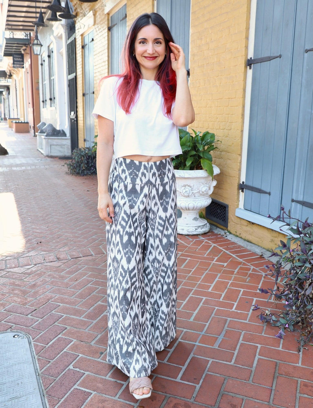 Saraswati Organic Cotton Ikat Flare Pants