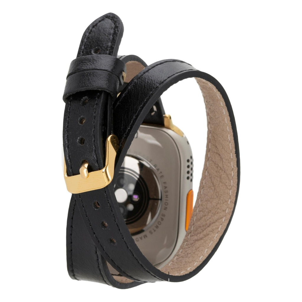 Syracuse Double Tour Genuine Leather Apple Watch Band