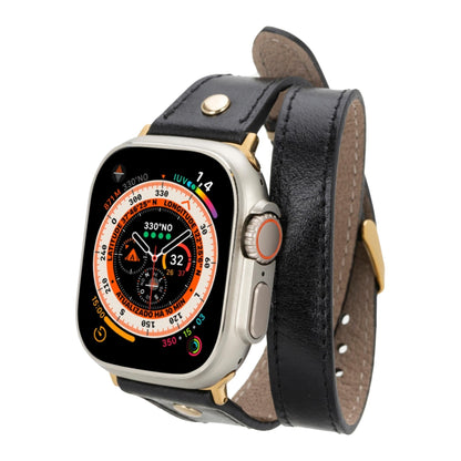 Syracuse Double Tour Genuine Leather Apple Watch Band