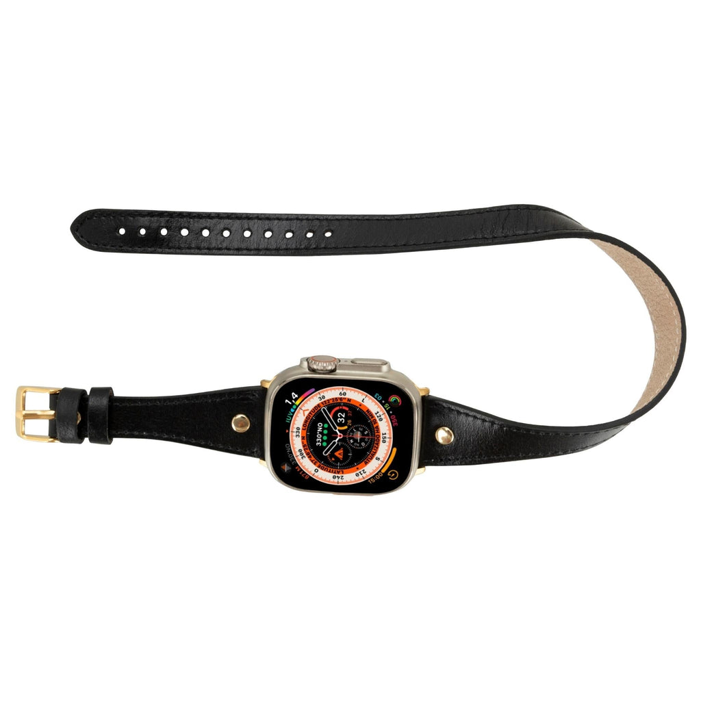 Syracuse Double Tour Genuine Leather Apple Watch Band