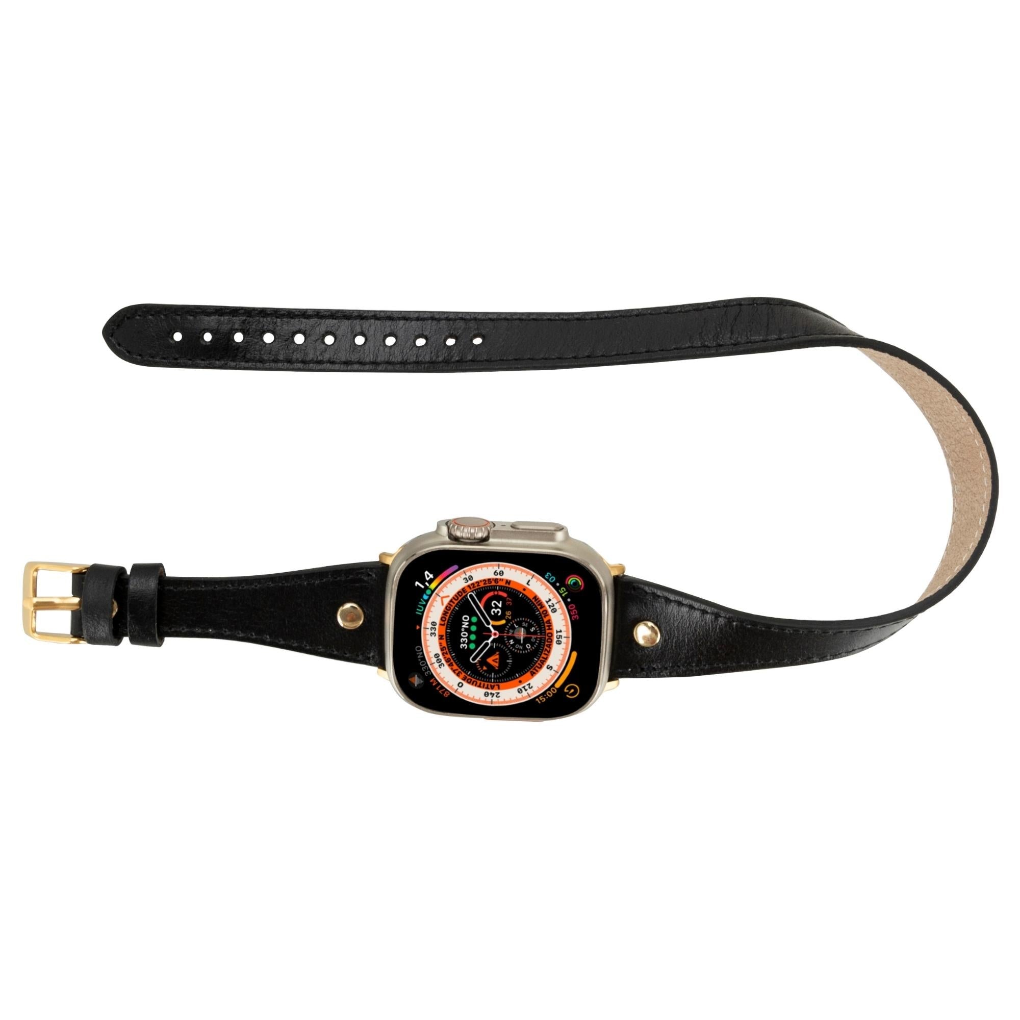 Syracuse Double Tour Genuine Leather Apple Watch Band