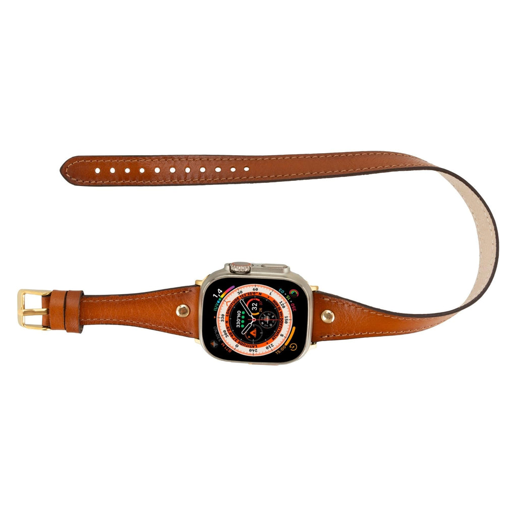 Syracuse Double Tour Genuine Leather Apple Watch Band