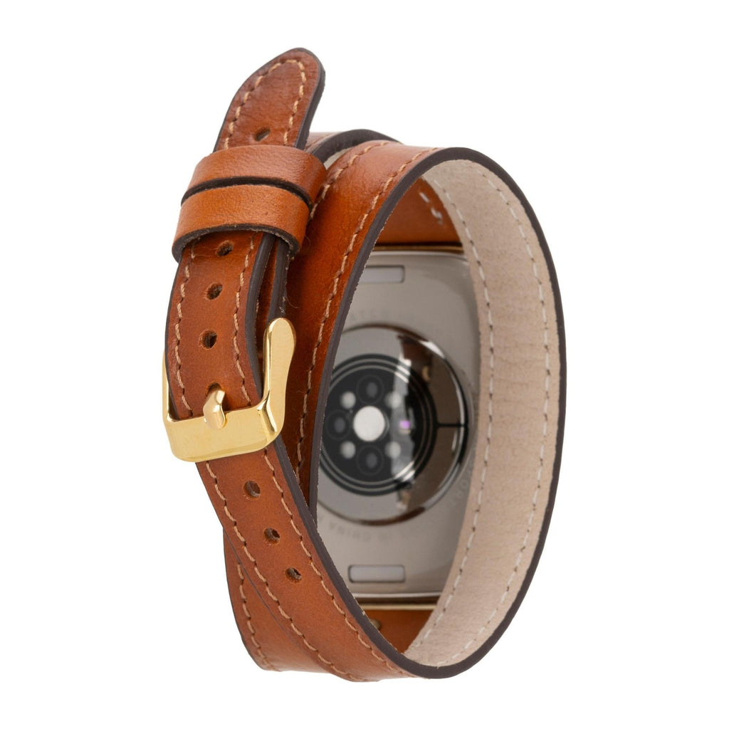 Syracuse Double Tour Genuine Leather Apple Watch Band
