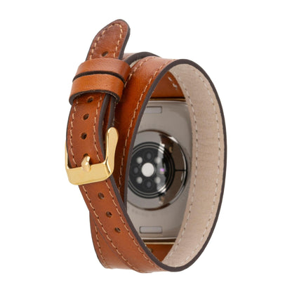 Syracuse Double Tour Genuine Leather Apple Watch Band
