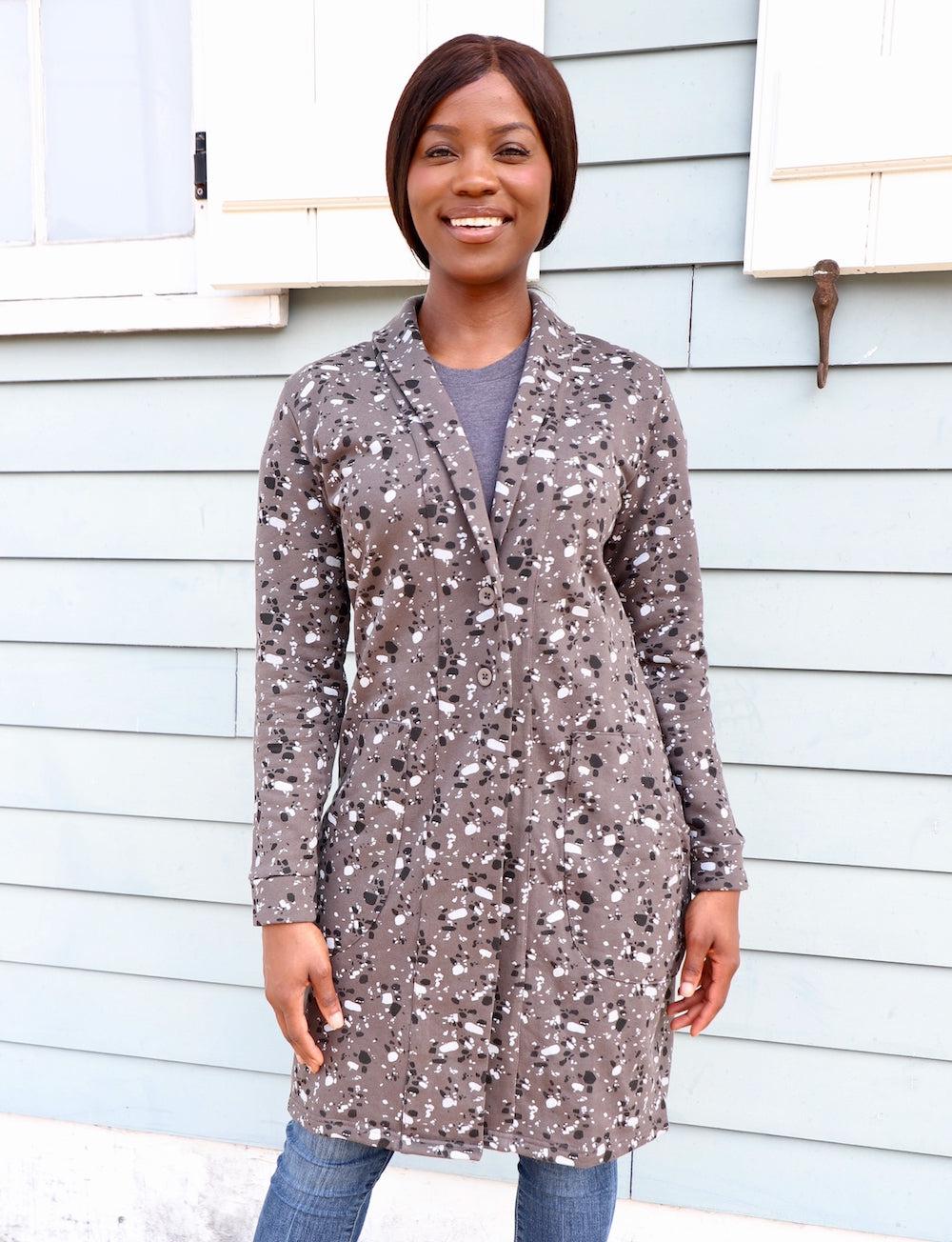 Terrazo Organic Cotton Fleece Coat – Final Sale